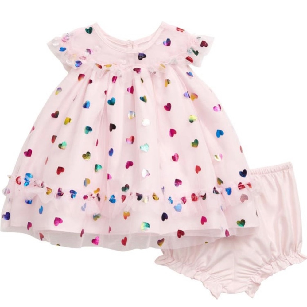 Pippa & Julia Foil Hearts Dress - 24M